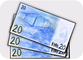 Euro banknotes